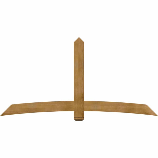 Ekena Millwork Bellingham Rough Sawn Timber Gable Bracket, Western Red Cedar, 96"W x 48"H x 6"D x 6"F, 12/12 Pitch GBW096X48X0606BEL00RWR - main